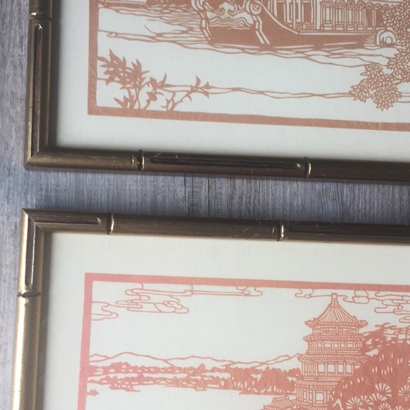 Vintage Japanese Paper-Cut Art. Set of Four Framed - Picture 8 of 9